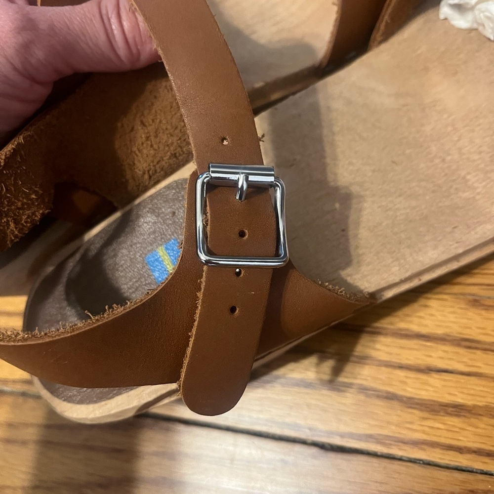 MIA Anna Mule Leather and Wood Clogs - Picture 2 of 8